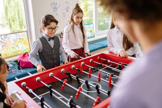 happy students enjoying a classroom activity