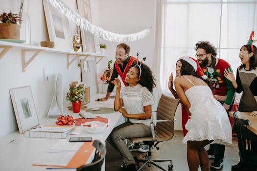 group of people networking online