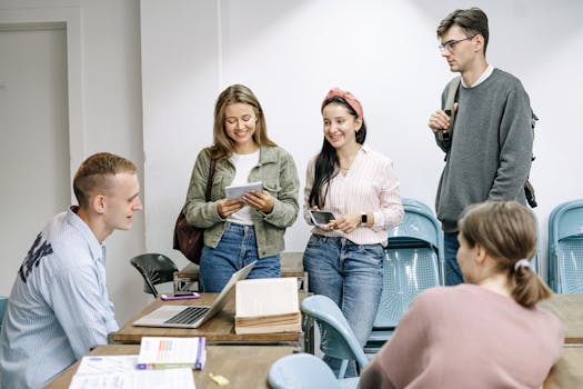 image of a group of academics collaborating