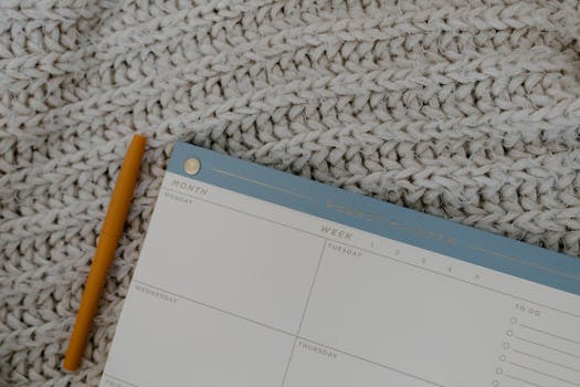 sample weekly schedule