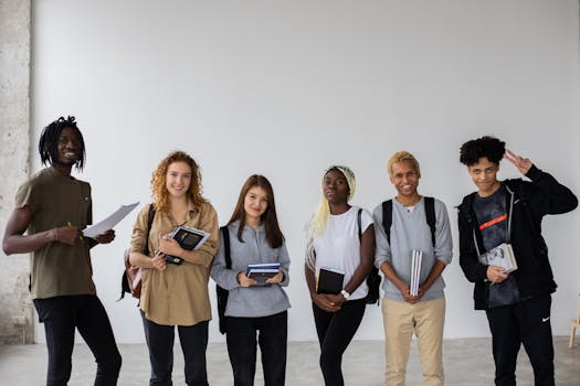 group of diverse academics collaborating