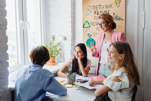 students in a positive classroom environment