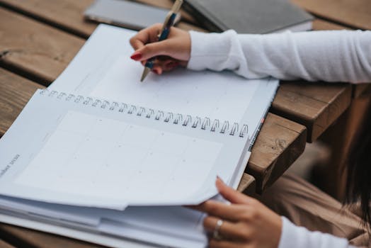 Organized planner with tasks