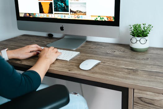 Comfortable workspace setup