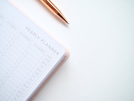 A calendar with scheduled tasks
